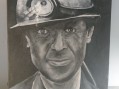 Photo 1 — Tableau mineur peinture charbon Alès HBC houillères
