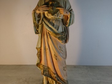 Jesus statue religieuse en plâtre polychrome