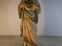 Jesus statue religieuse en plâtre polychrome