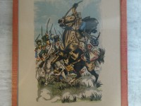 Wagram 1809 souvenir historique affichette sous verre affiche carte