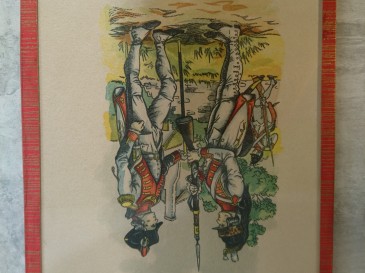 Régiment du colonel-général ( 1780 ) - souvenir historique affichette sous verre affiche carte