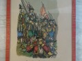 Photo 1 — En marche vers Rocroi ( 1642 ) souvenir historique affichette sous verre affiche carte 	