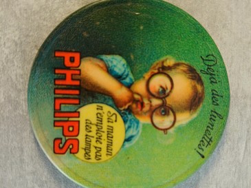 Miroir de poche publicitaire philips - déjà des lunettes