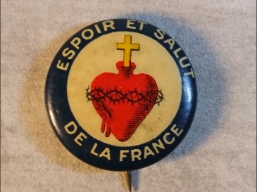 Broche - Espoir et salut de la France - Sacré coeur.