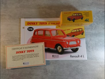 DINKY TOYS ATLAS VOITURE 4L  avec sa boite scellée 1/43 ref 518 blister + livret