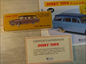 DINKY TOYS ATLAS FIAT 1800 FAMILIALE REF: 548 en boite neuve scellée + livret