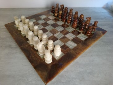 Echiquier onyx - jeu d'échec