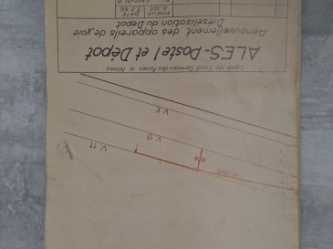 Plan Alès poste 1 - ligne saint germain des fossés à Nimes