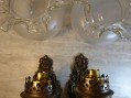Photo 3 — Paire d'appliques façon lampe à pétrole avec leurs verreries