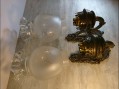 Photo 4 — Paire d'appliques façon lampe à pétrole avec leurs verreries