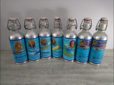 Lot bouteilles " bière de l'aviateur " aluminium vide