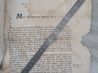 Lettre pastorale PAUL RABAUT adressée aux réformés de l'église de Nismes au dezer 1757 XVIIIième