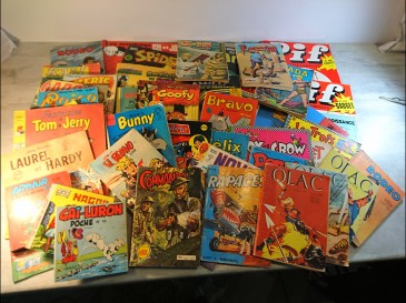 Lot de BDS petits format et divers -  bandes dessinées tom et jerry olac pif kali rodeo goofy commando