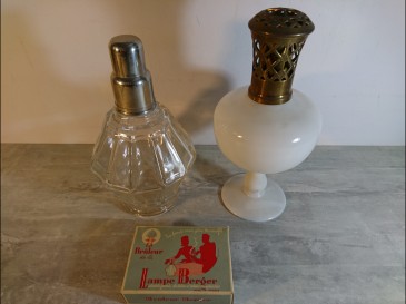 lot deux lampes berger avec un bruleur en boite