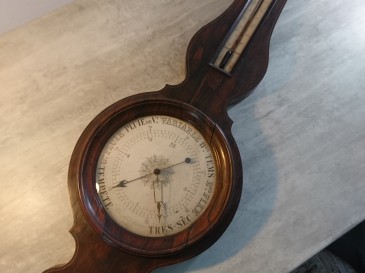 Baromètre thermomètre ancien - Chapelier opticien Amiens