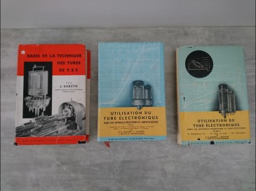 LOT livres tubes électroniques TSF utilisation du tube électronique. série philips