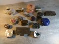 Photo 2 — Lot de piluliers petites boites ( cloisonné email coquillage étain )