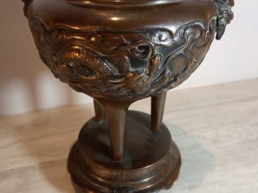 Element de brule parfum en bronze asie japon chine