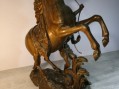 Photo 4 — Statue sculpture régule CHEVAL RETENU PAR UN PALEFRENIER. Coustou ( chevaux de Marly )