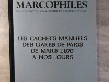 Feuilles marcophiles cachets manuels des gares de paris