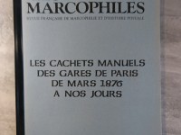 Feuilles marcophiles cachets manuels des gares de paris