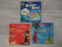 3 disques vinyles enfants - colargol - bernard et bianca