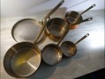 Photo 4 — Lot de Casseroles Poêlons Ancien en Cuivre Etamé 