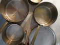 Photo 3 — Lot de Casseroles Poêlons Ancien en Cuivre Etamé 