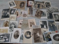 Lot de photos argentiques anciennes noir et blanc portrait de famille