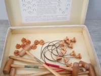 Ancien jeux de croquet de table en coffret bois vintage