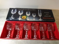 6 VERRES A EAU CRISTAL D'ARQUES - MODELE MONTMARTRE 12.5cl