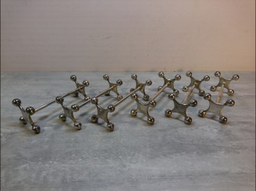Lauzolle métal argenté  6 porte-couteaux
