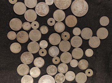 lot de pièces monnaies France Belgique, argent et divers 1 5 10 francs turins 