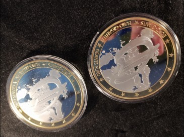 2 Médailles Euro Giants -10 Ans de L Euro 1999 - 2009  Eruo Giganten - Geants Euro