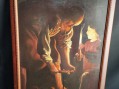 Photo 1 — Tableau reproduction George de la Tour - Saint Joseph charpentier.