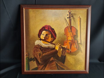 Tableau reproduction - Judith leyster, garçon jouant de la flûte.