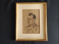 Photo 1 — Portrait militaire en tenue dessin sur papier
