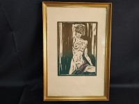 Estampe - femme nue Barbara biss