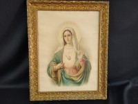 Marie - lithographie sous verre 
