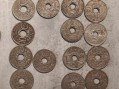 Photo 2 — LOT Pièces 10 cts France troués Lindauer Cupro-nickel 1918 à 1939