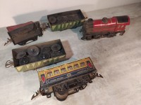 Lot locomotive et wagons meccano - ? hornby ? HO ? 