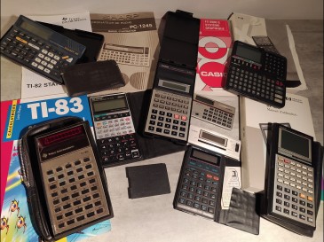 Lot calculatrices et manuels TI-83 CASIO HP-48G sharp TI-30
