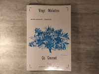 Partitions - Vingt mélodies - Premier recueil - Ch Gounod editions choudens mezzo soprano ou baryton