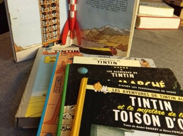Lot Tintin Bds Journal Recueil Toison D'or pop UP hop rouge et or
