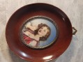 Photo 5 — Peinture miniature portrait jeune fille d'après Greuze
