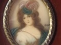 Photo 4 — Peinture miniature portrait de femme - Marie de Bandon