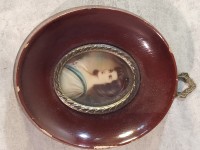 Peinture miniature portrait de femme - Comtesse de Sutherland