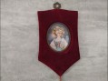 Photo 1 — Cadre peinture miniature portait de femme.
