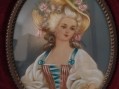 Photo 3 — Cadre peinture miniature portait de femme.