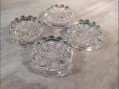 Photo 1 — Lot de 4 dessous pieds de table piano en verre Ø 10 cm
